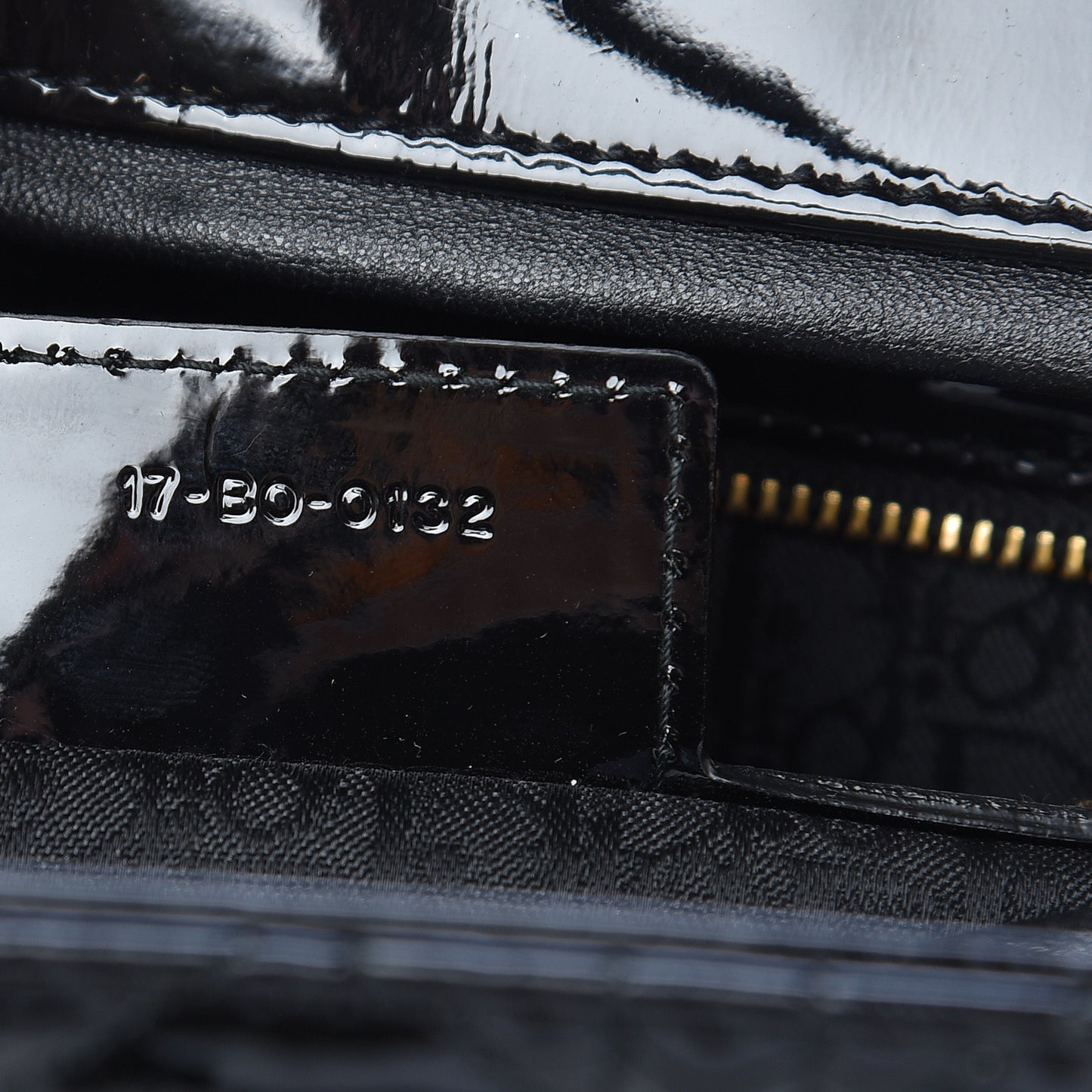 Patent Cannage Large Lady Dior Black