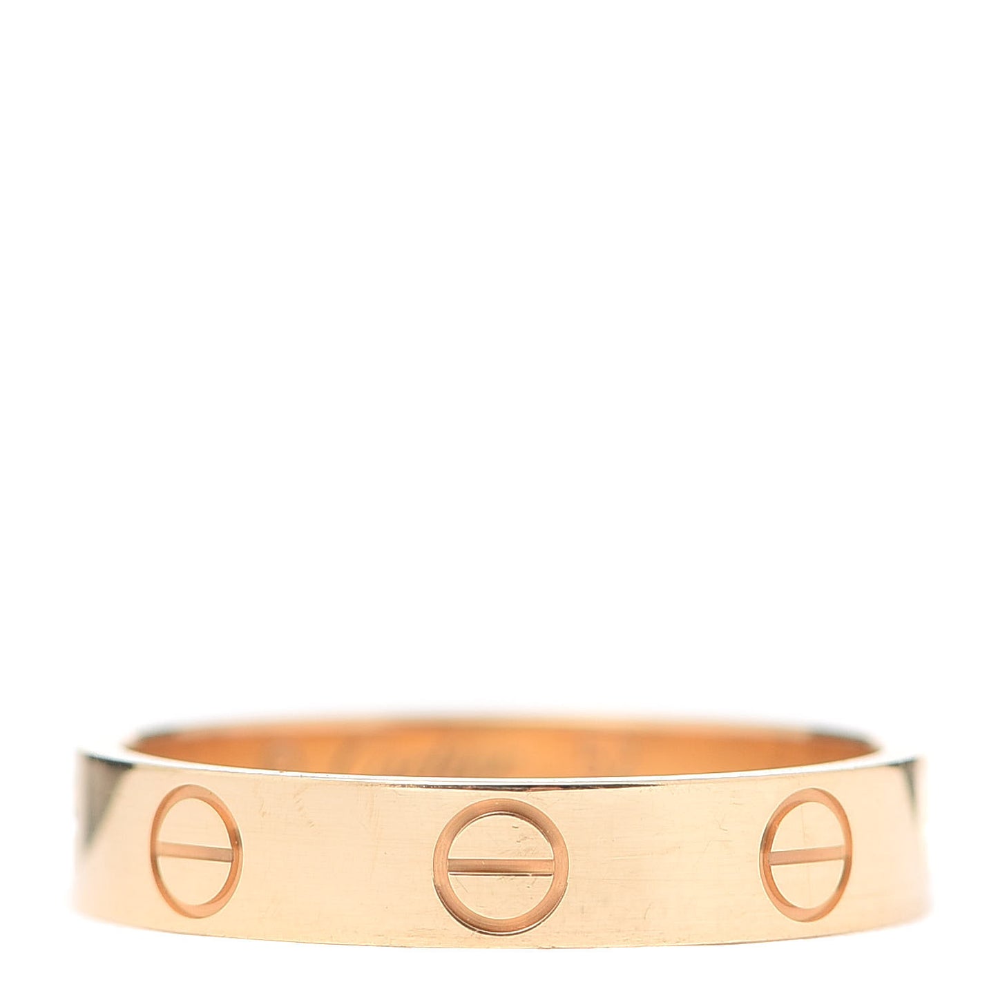 18K Yellow Gold 3.5mm LOVE Wedding Band Ring 52 6