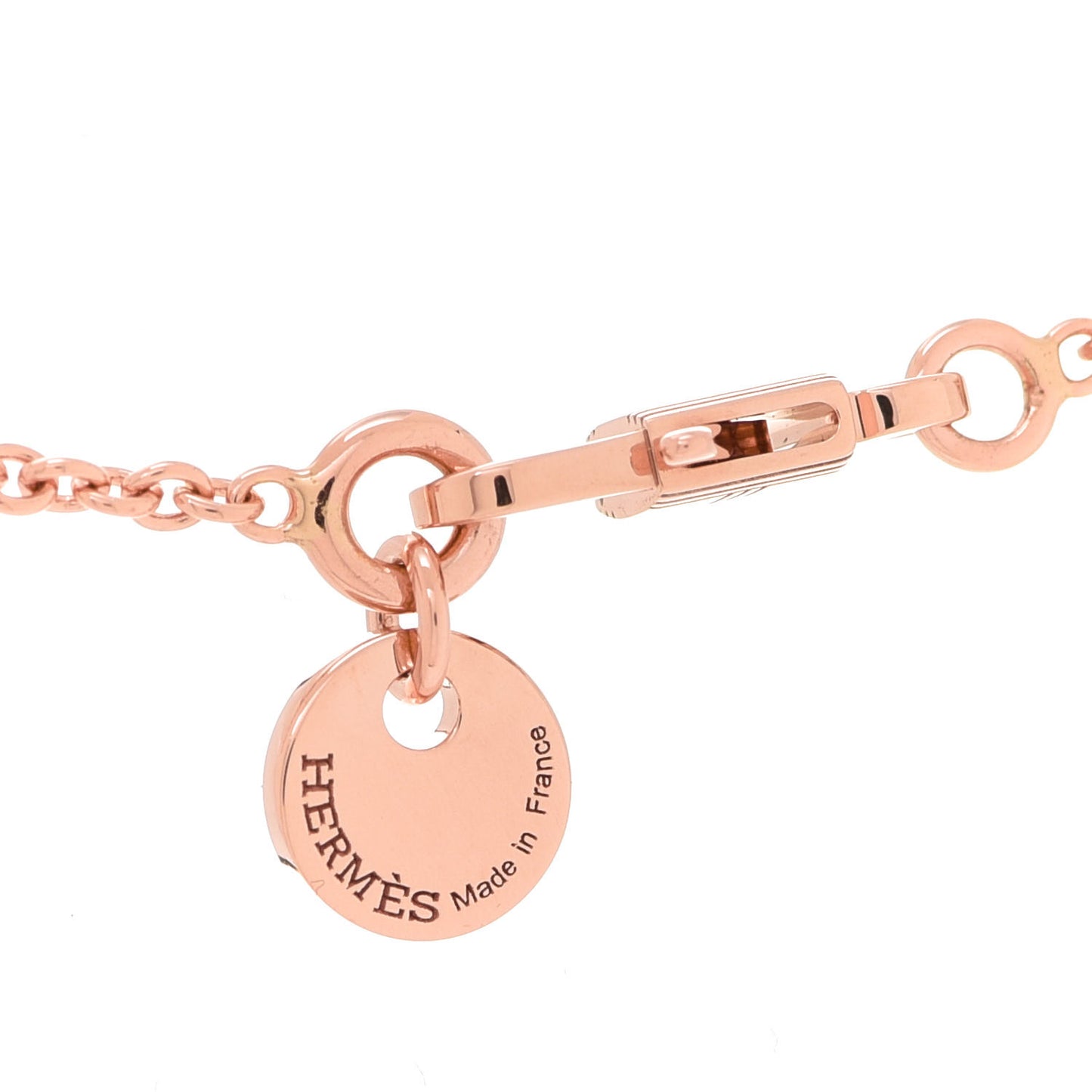 18K Rose Gold Black Jade Kelly Amulettes Pendant Necklace