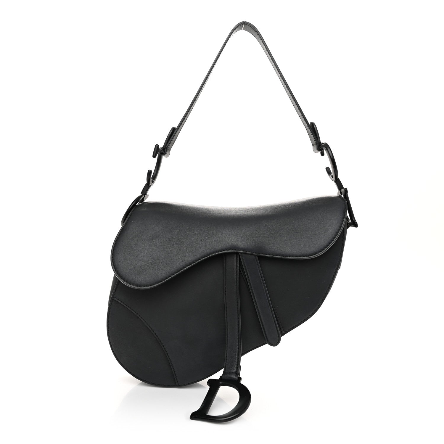 Christian Dior Ultra Matte Calfskin Saddle Bag Black 1 of 10