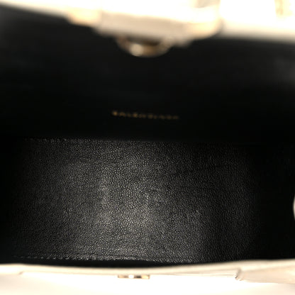 Balenciaga Metallic Calfskin Crocodile Embossed Hourglass Top Handle Bag XS Light Gold 5 of 11