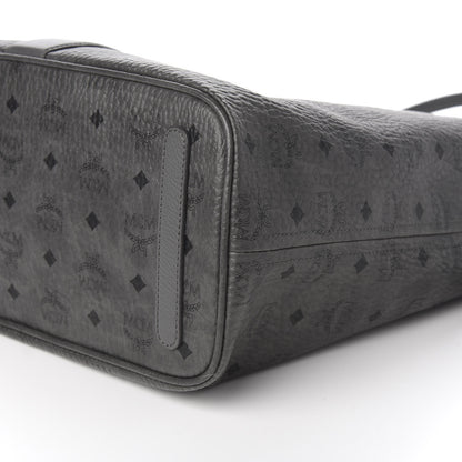 MCM Visetos Medium Liz Reversible Shopper Tote Phantom Grey 12 of 16