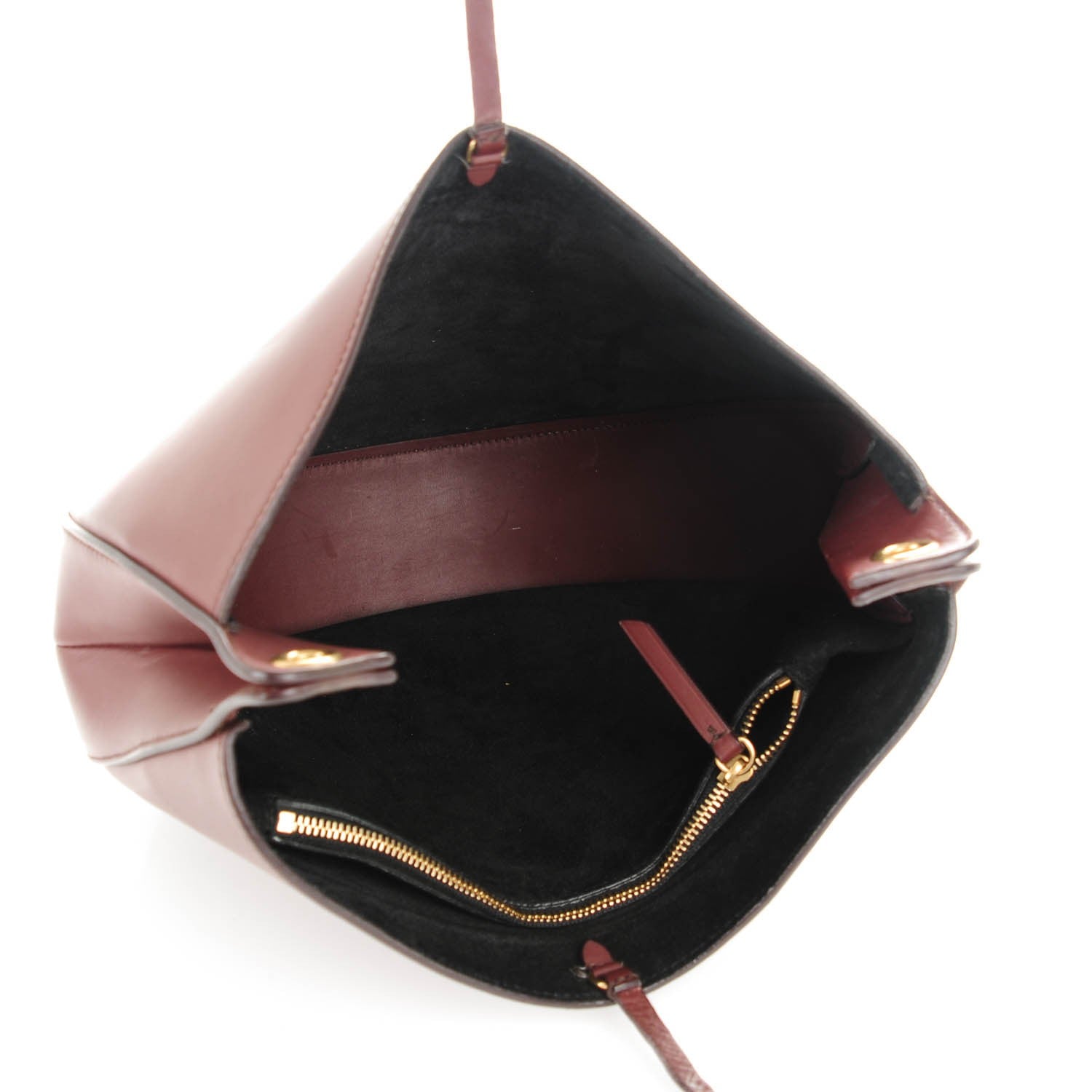 Celine Natural Calfskin Small Hobo Burgundy 5 of 7