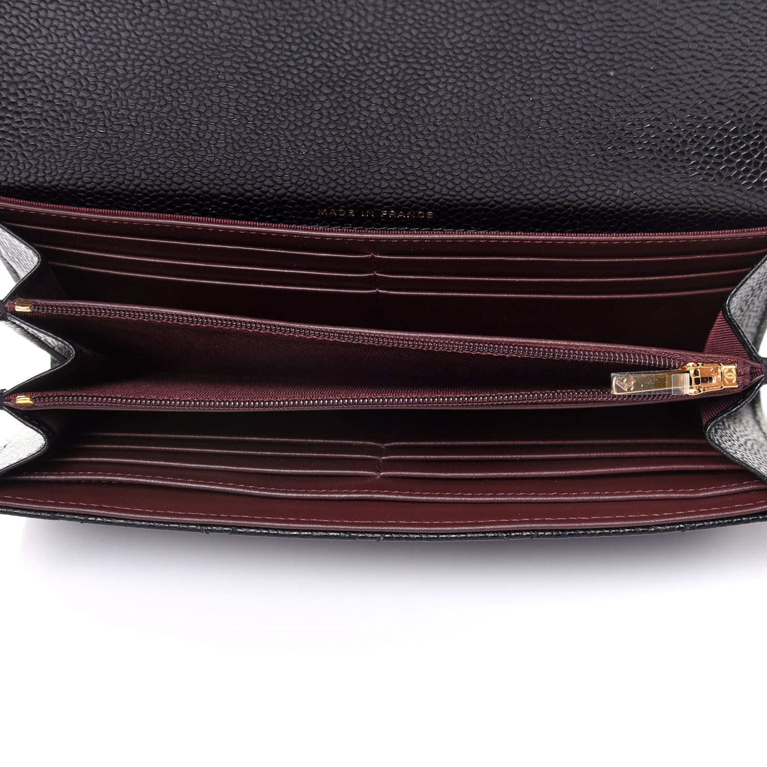 Chanel Caviar Quilted Large Gusset Flap Wallet Black 5 of 9