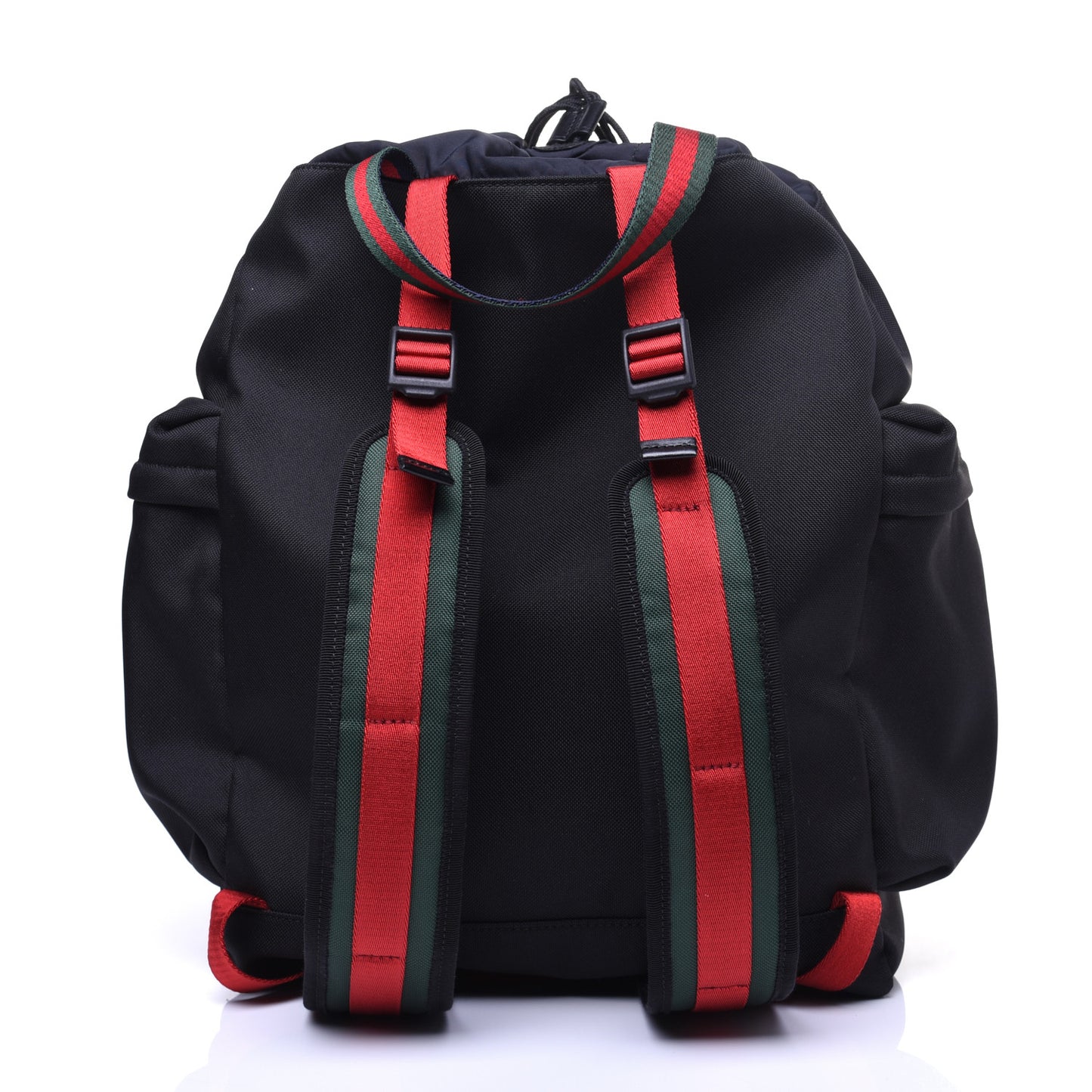 Techno Canvas Web Drawstring Backpack Black