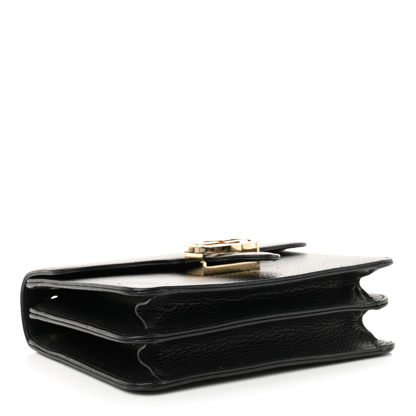 Dollar Calfskin Small Interlocking G Shoulder Bag Black