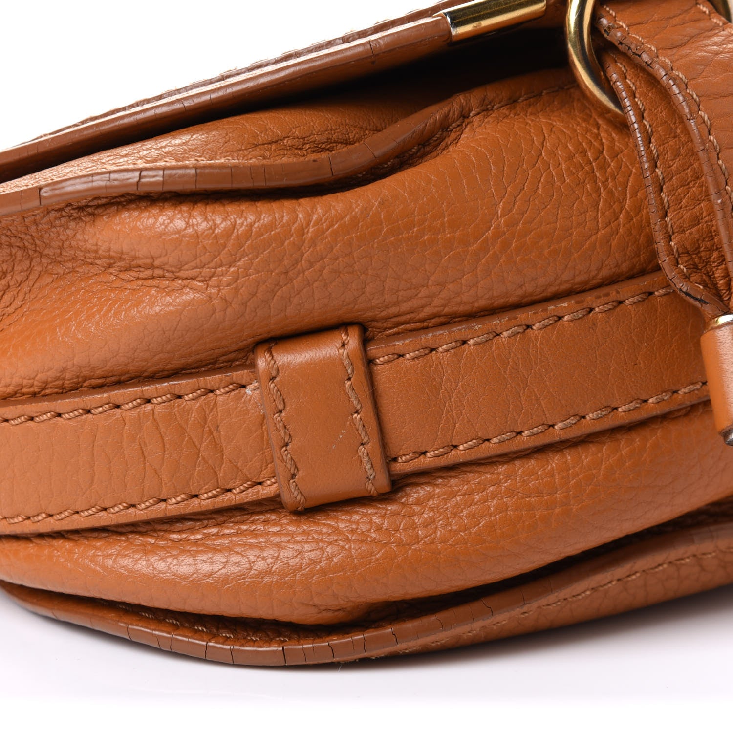 Chloe Calfskin Mini Marcie Round Crossbody Bag Brown Sugar 8 of 12