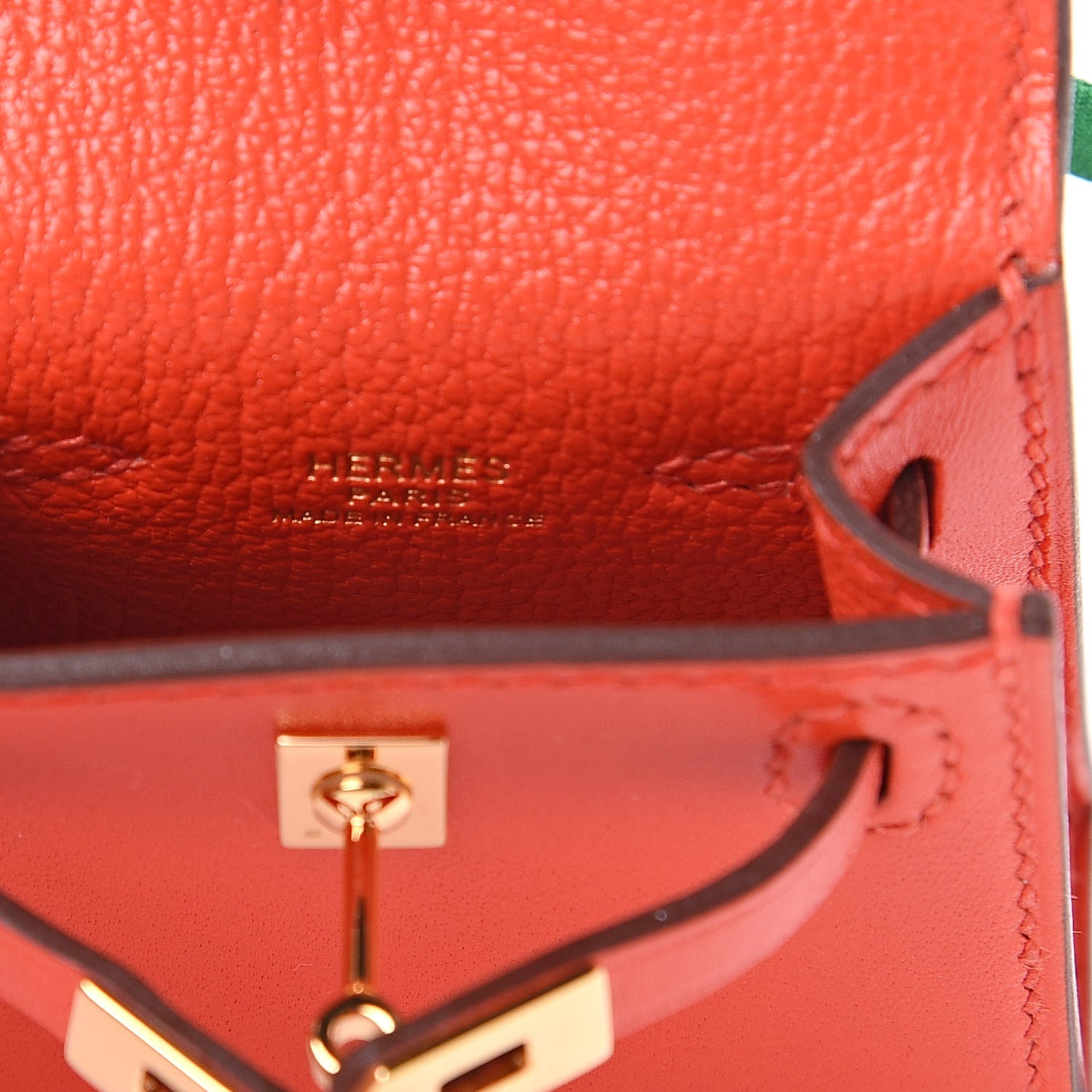 Hermes Tadelakt Mini Kelly Twilly Bag Charm Capucine 3 of 4