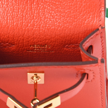 Hermes Tadelakt Mini Kelly Twilly Bag Charm Capucine 3 of 4