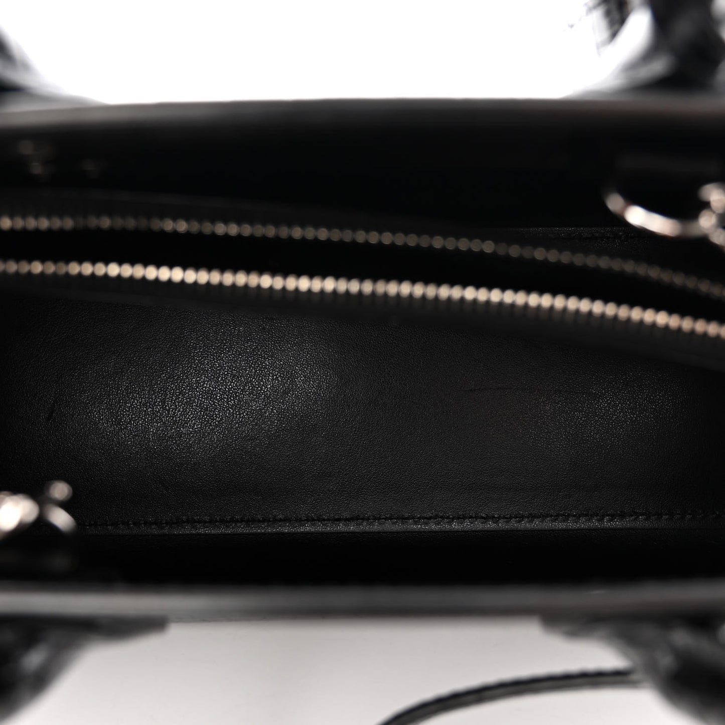 Calfskin Crocodile Embossed Baby Sac De Jour Black