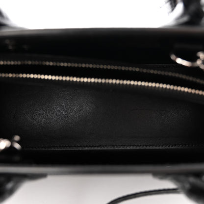 Saint Laurent Calfskin Crocodile Embossed Baby Sac De Jour Black 5 of 9
