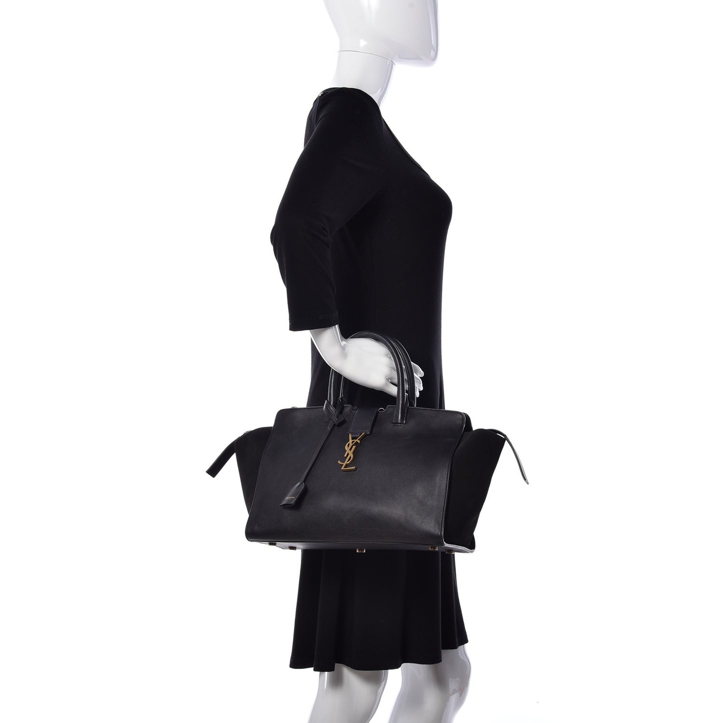 Calfskin Small Monogram Downtown Cabas Black