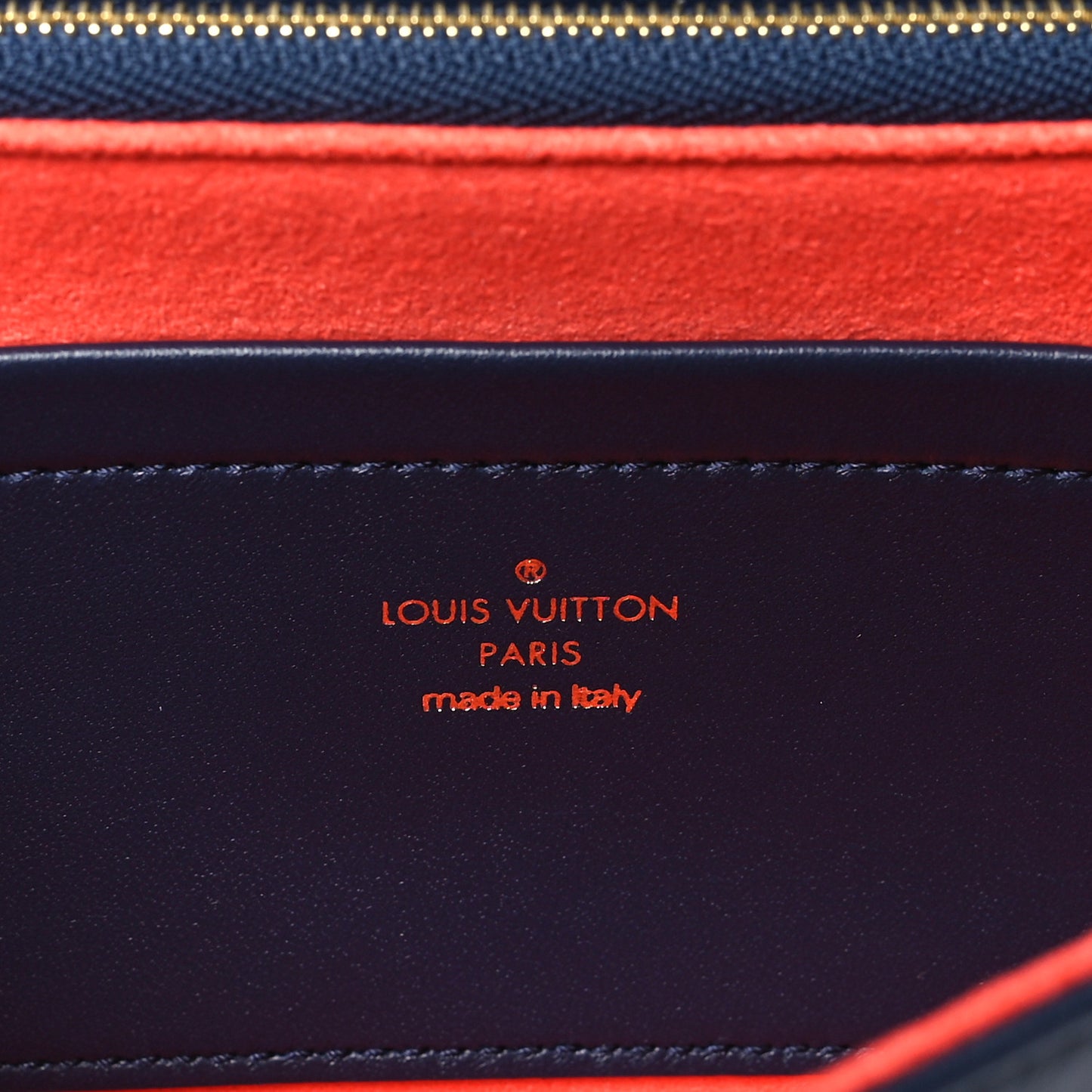 Lambskin Embossed Monogram LV Garden Pochette Coussin Navy