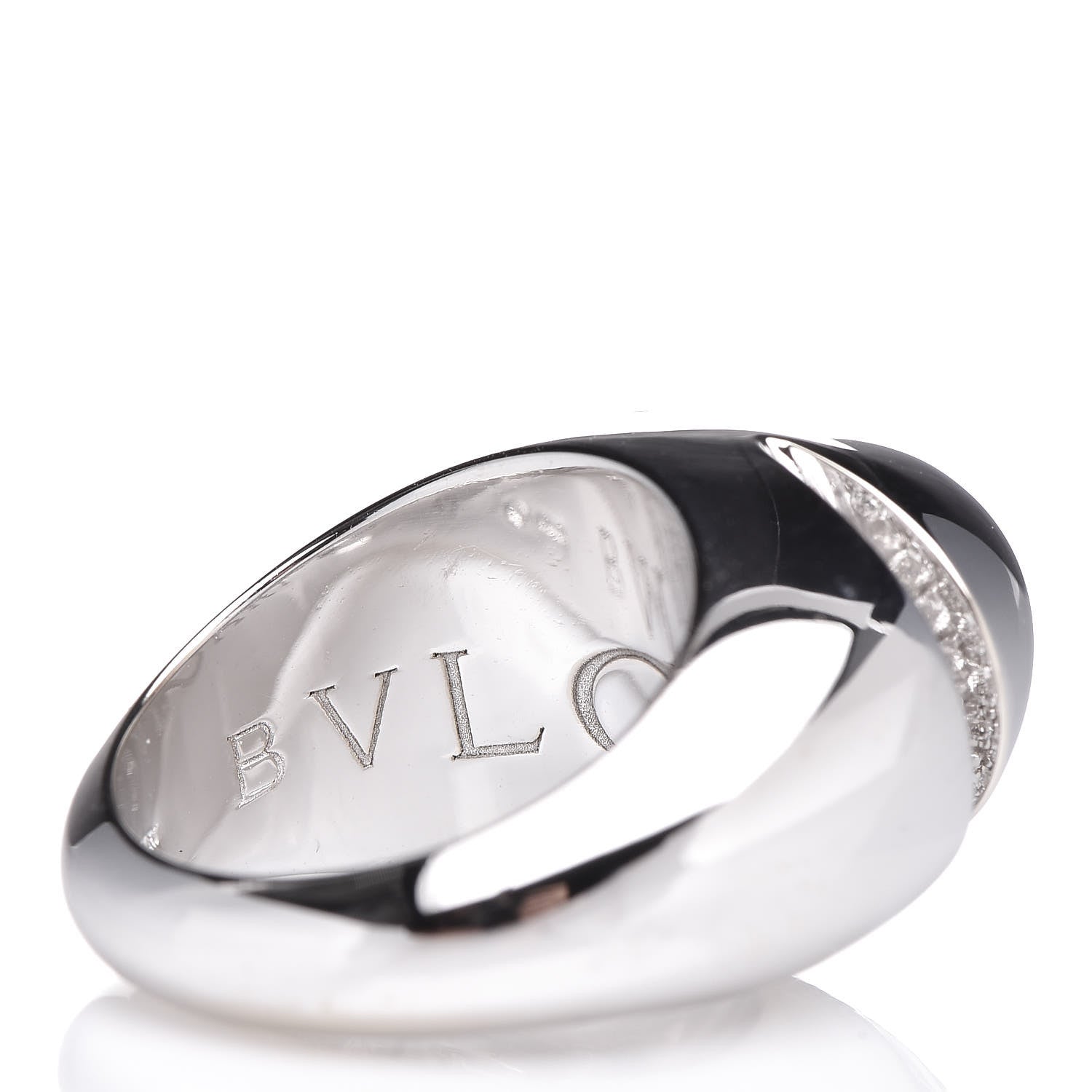 Bulgari 18K White Gold Diamond Dome Ring 49 4.75 6 of 8