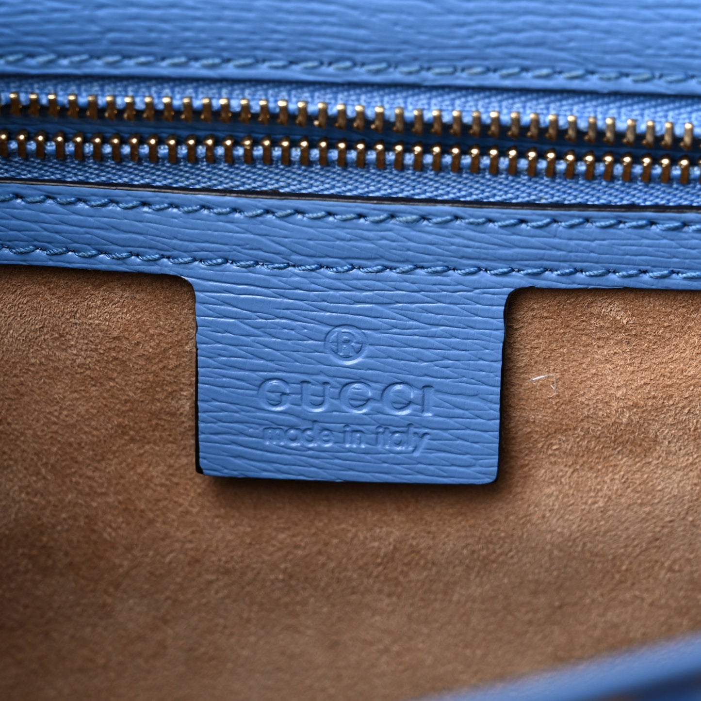 Shangai Calfskin Web New Flora Small Sylvie Shoulder Bag Azure
