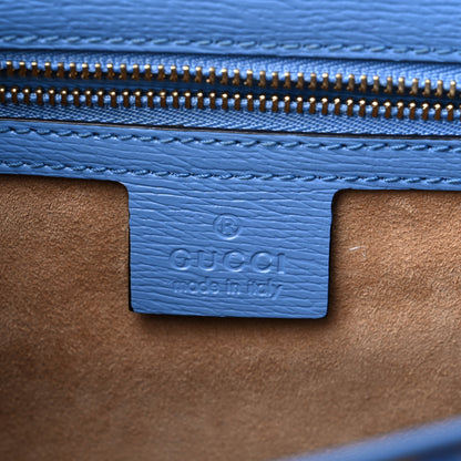 Gucci Shangai Calfskin Web New Flora Small Sylvie Shoulder Bag Azure 6 of 10