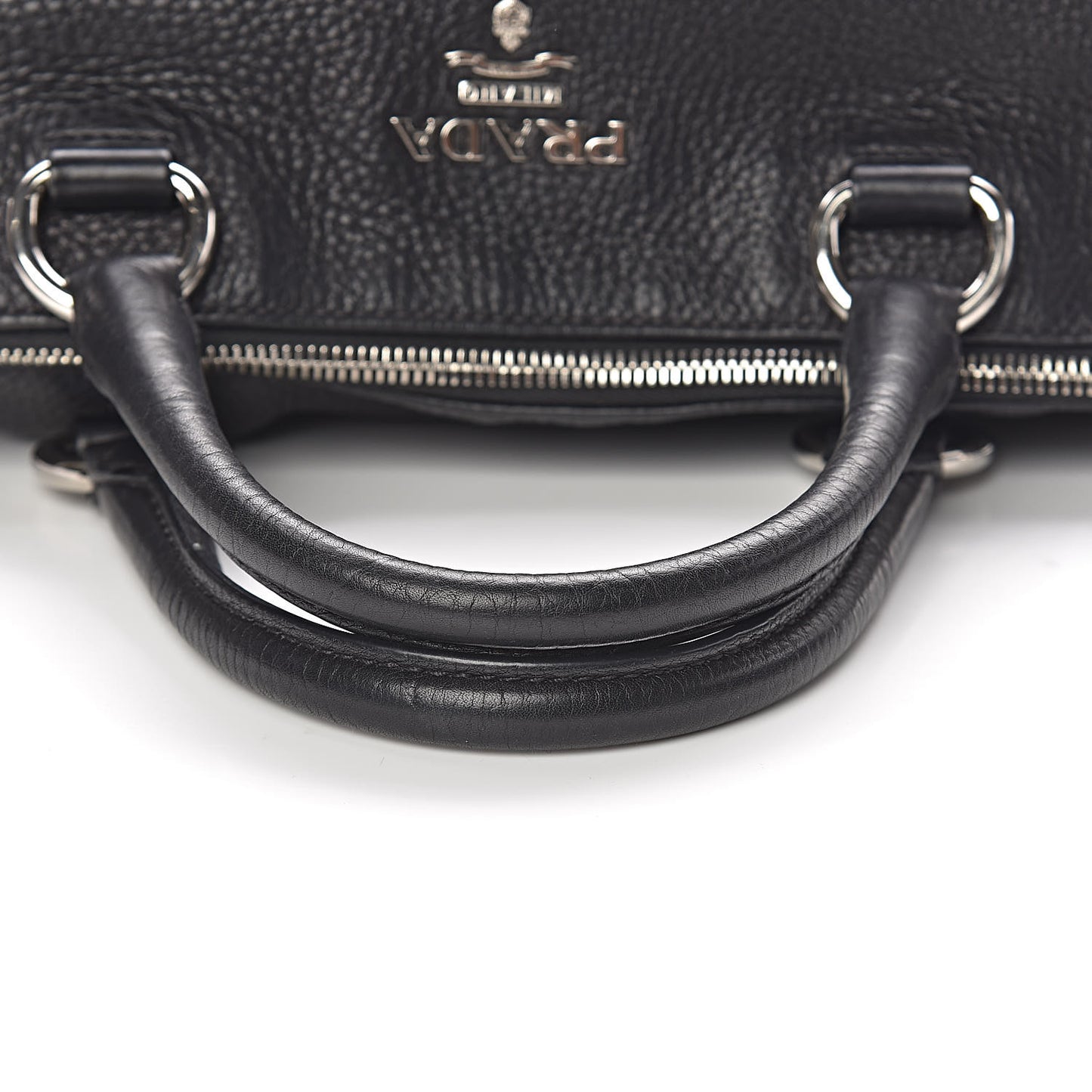 Vitello Daino Shopping Satchel Black