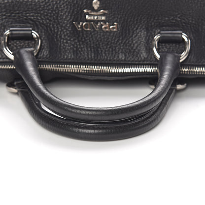 Prada Vitello Daino Shopping Satchel Black 10 of 13