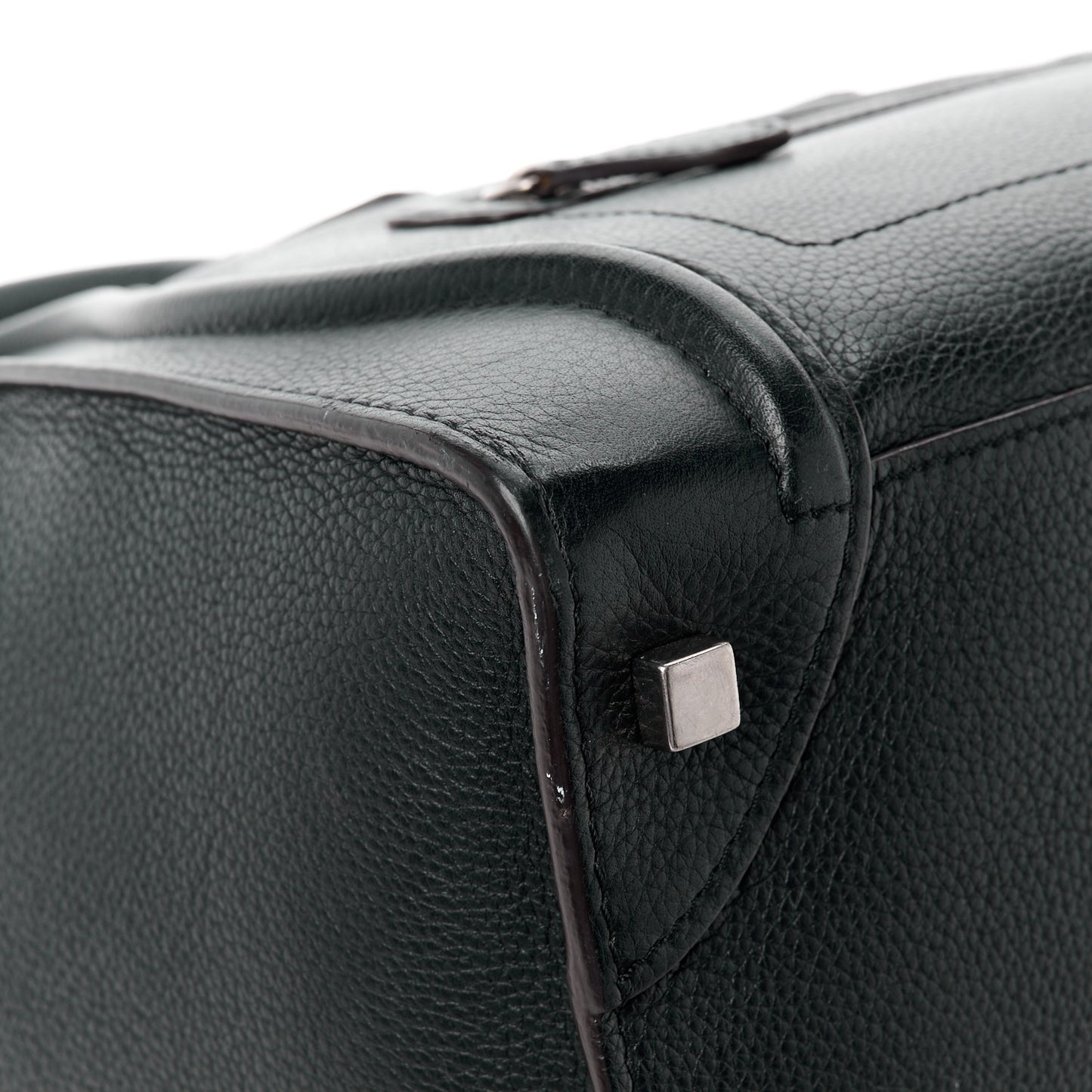 Drummed Calfskin Mini Luggage Black