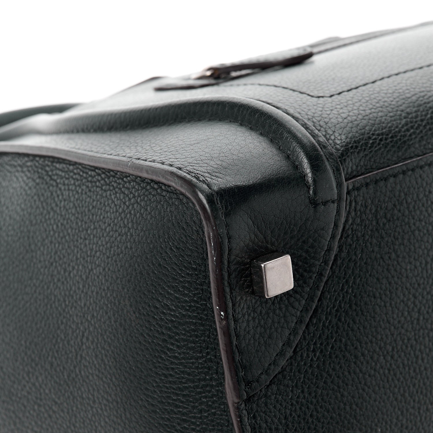 Celine Drummed Calfskin Mini Luggage Black 12 of 13