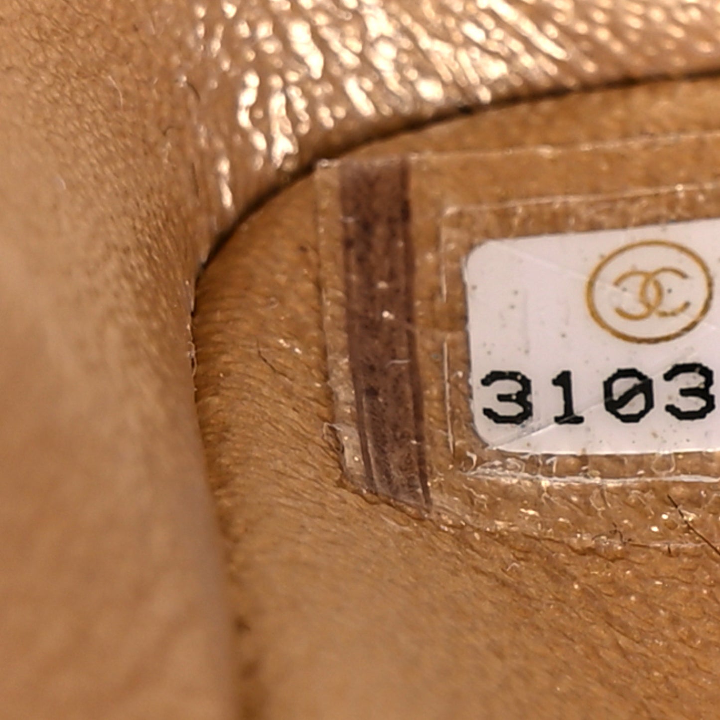 Metallic Lambskin Quilted Mini Rectangular Flap Gold