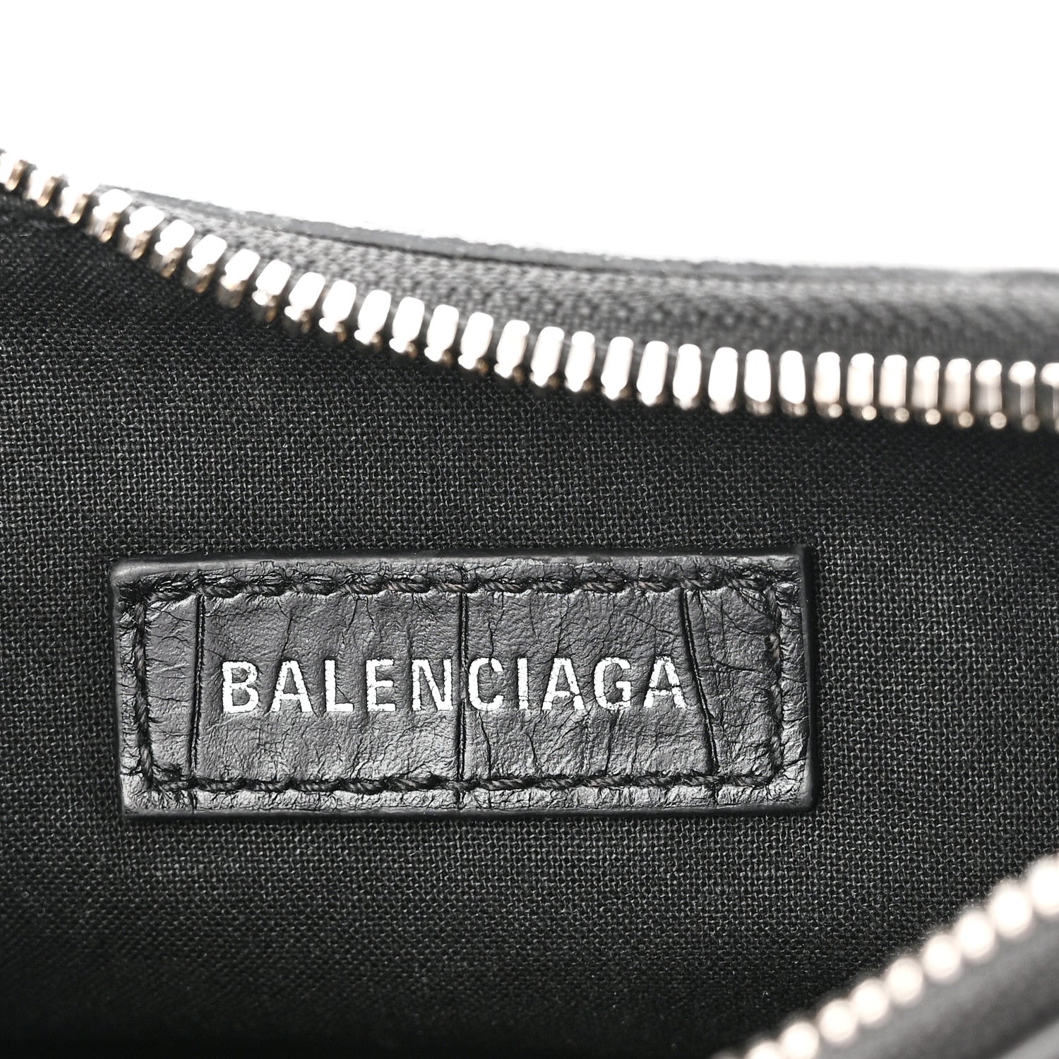 Balenciaga Extra Supple Calfskin Crystal Crocodile Embossed Le Cagole Shoulder Bag XS Black 7 of 11
