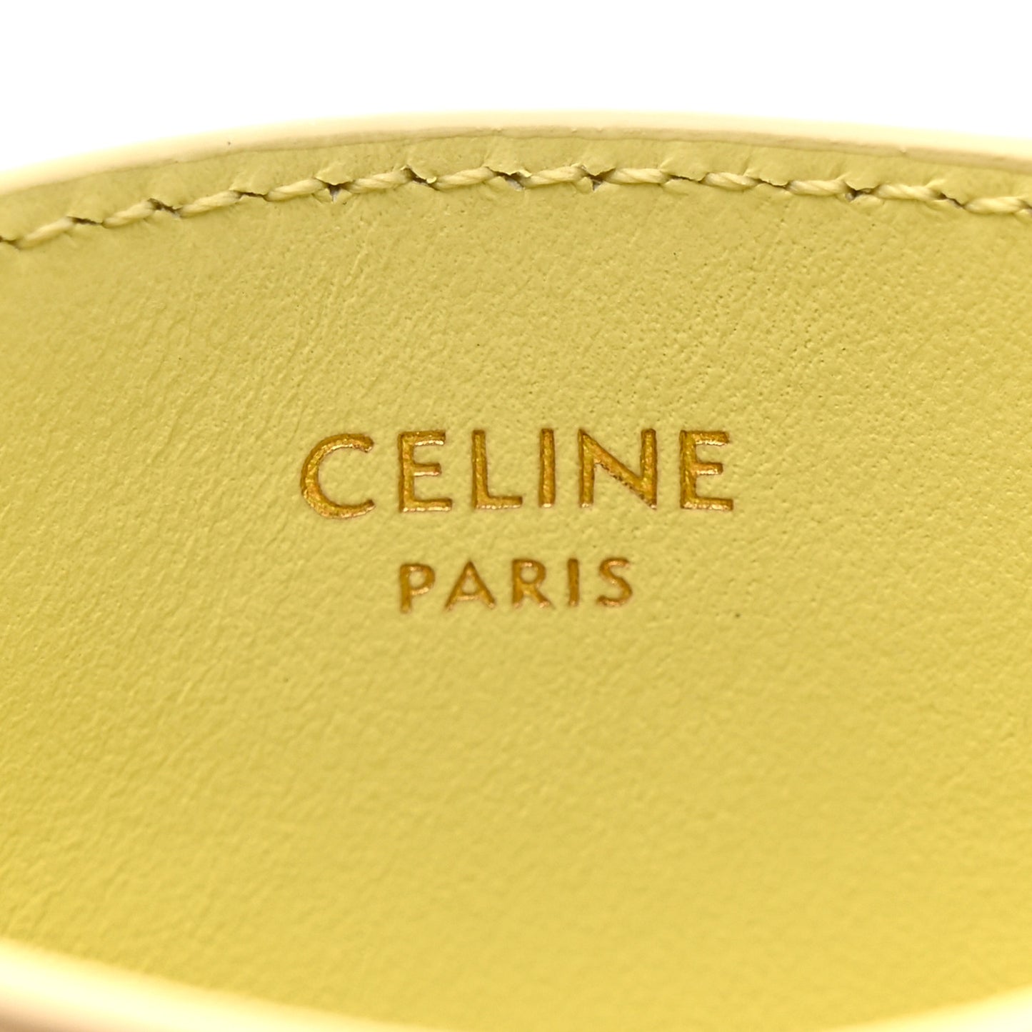 Shiny Calfskin Triomphe Card Holder Sunlight