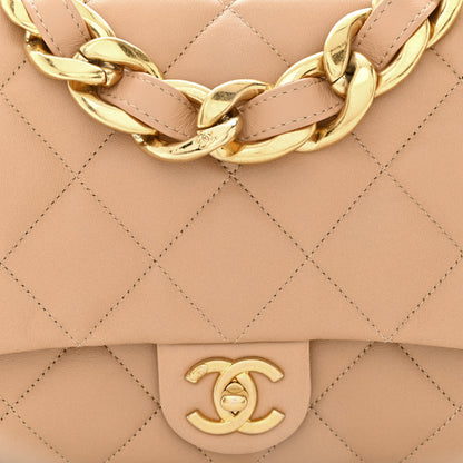 Chanel Lambskin Quilted Large CC Funky Town Flap Beige 8 of 11