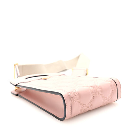 Gucci Calfskin GG Matelasse Mini Top Slip Handle Crossbody Bag Perfect Pink Natural 4 of 10