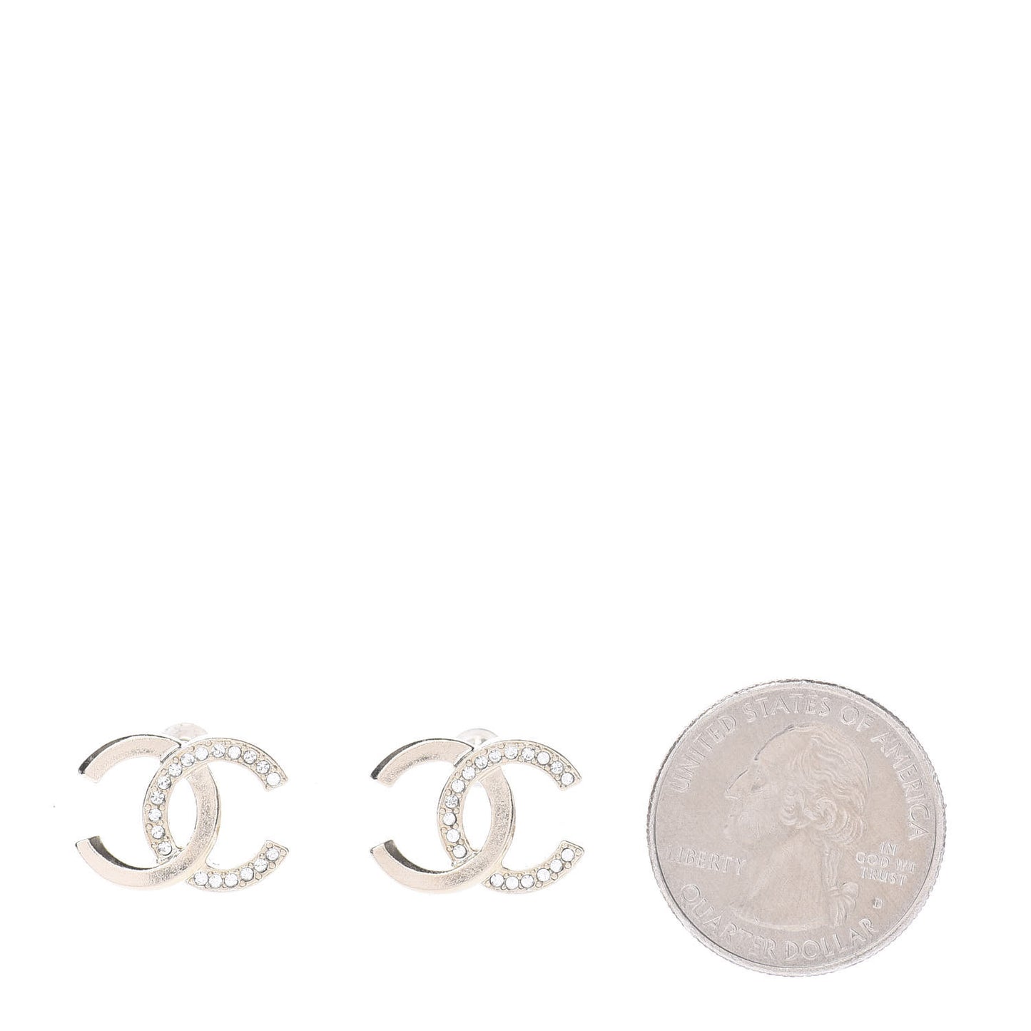 Crystal CC Earrings Gold