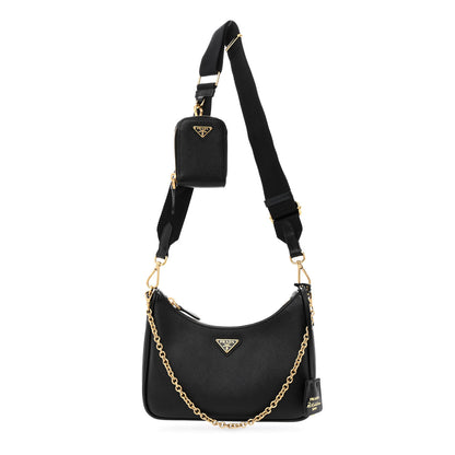 Prada Saffiano Lux Re-Edition 2005 Shoulder Bag Black 1 of 12