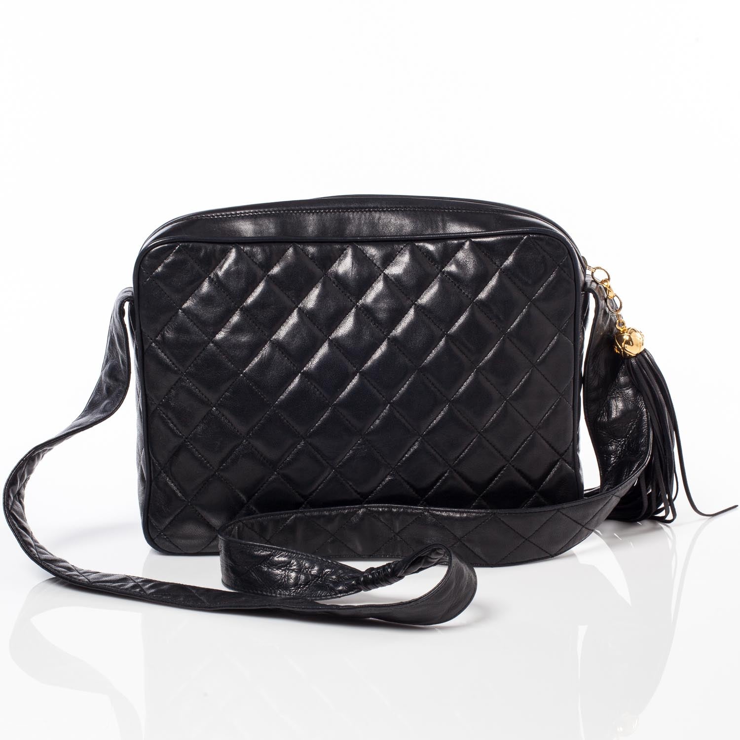 Chanel Lambskin Tassel Camera Case Black 4 of 12