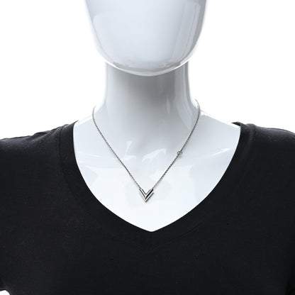 Louis Vuitton Metal Essential V Supple Necklace Silver 3 of 4