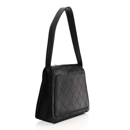 Chanel Lambskin Quilted CC Flap Shoulder Bag Black 3 of 15