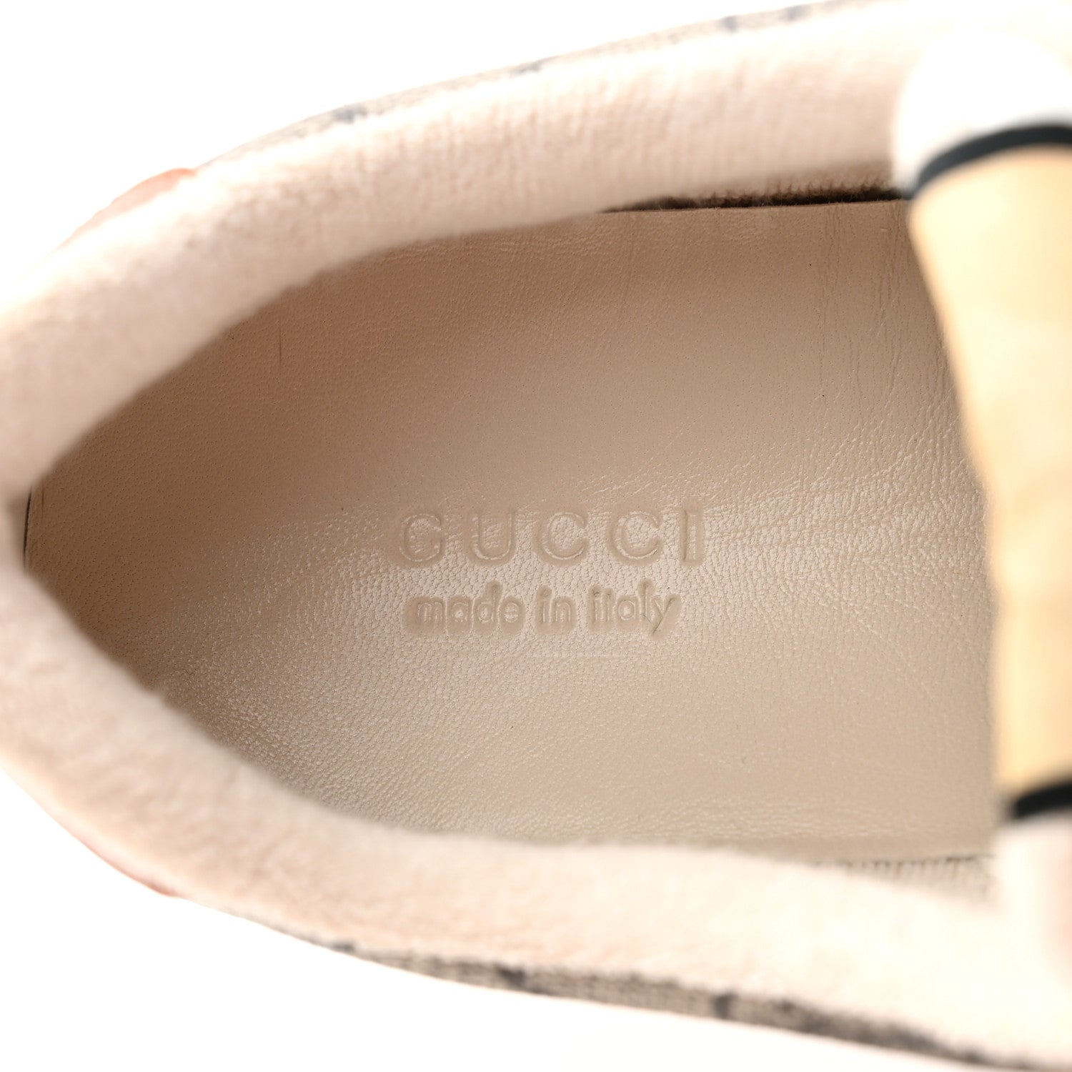 Gucci GG Supreme Monogram Harness Calfskin Web Womens Screener Sneakers 37.5 Beige Ebony Rosso Harness Brown 6 of 12