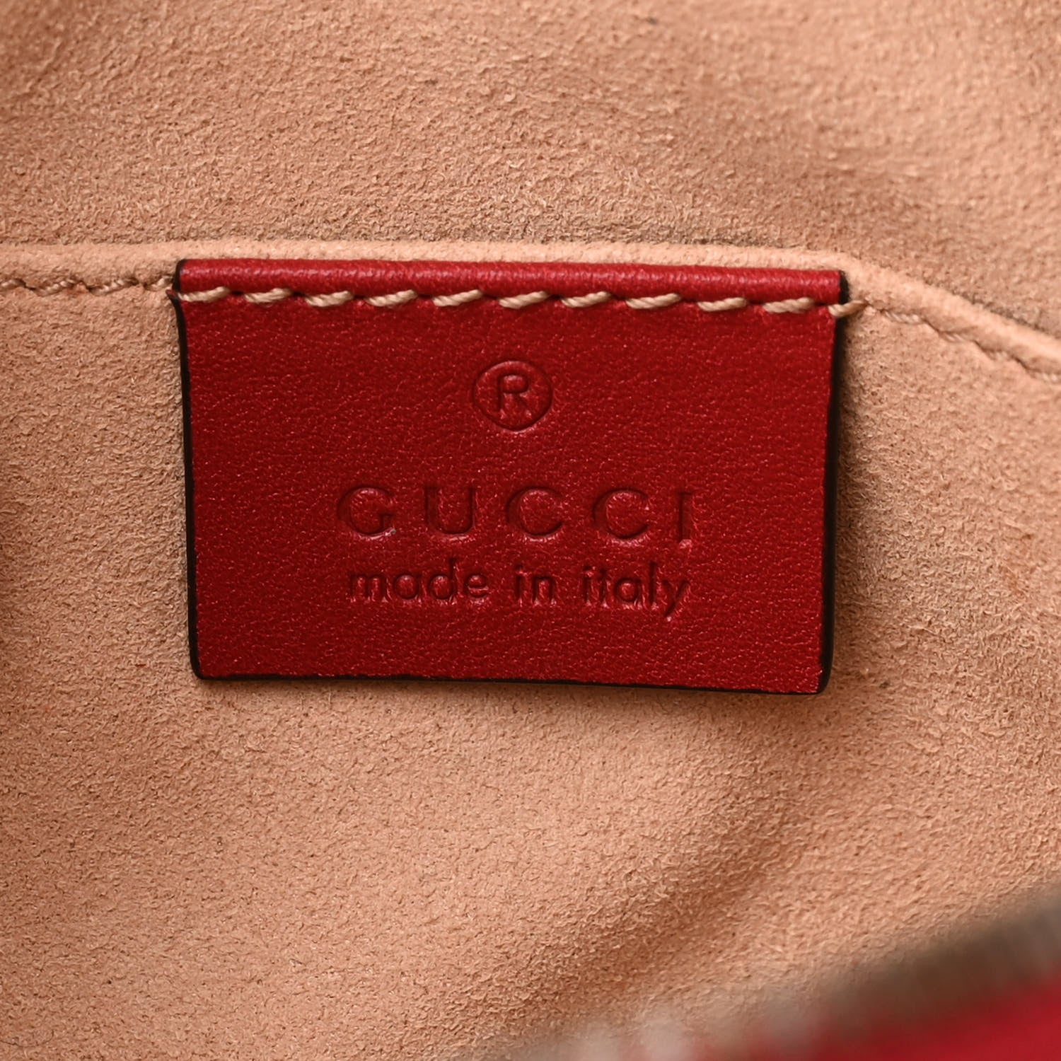 Gucci Calfskin Matelasse GG Marmont Belt Bag 85 34 Hibiscus Red 6 of 11
