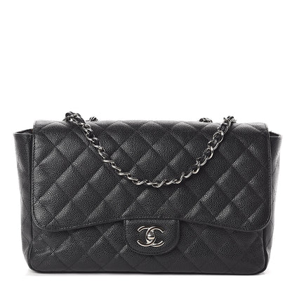 Chanel Caviar Quilted Jumbo Single Flap Black 1 of 20
