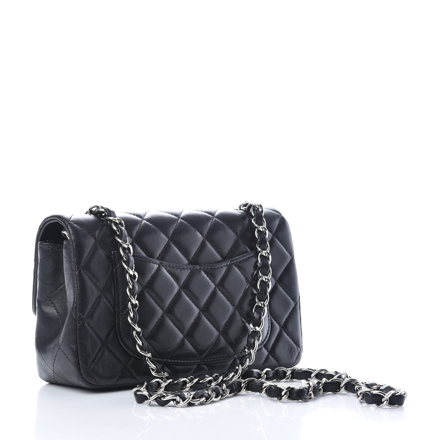Chanel Lambskin Quilted Mini Rectangular Flap Black 3 of 10