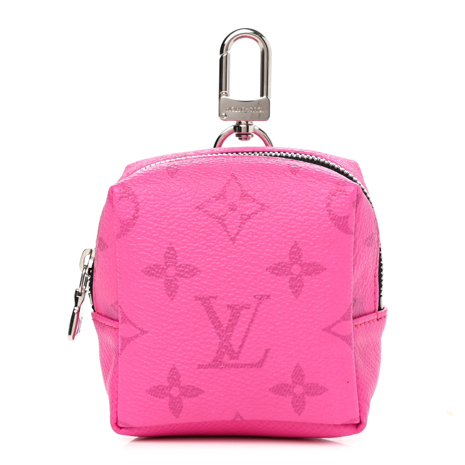 Louis Vuitton Taigarama Box Pouch Bag Charm Key Ring Fuchsia 1 of 4