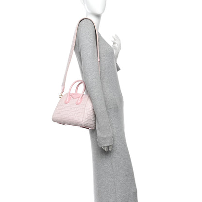 Givenchy Canvas Jacquard Embroidered Calfskin 4G Mini Antigona Tender Pink 2 of 12