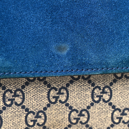 Gucci GG Supreme Monogram Blooms Mini Dionysus Shoulder Bag Beige Navy Vintage Blue 11 of 12