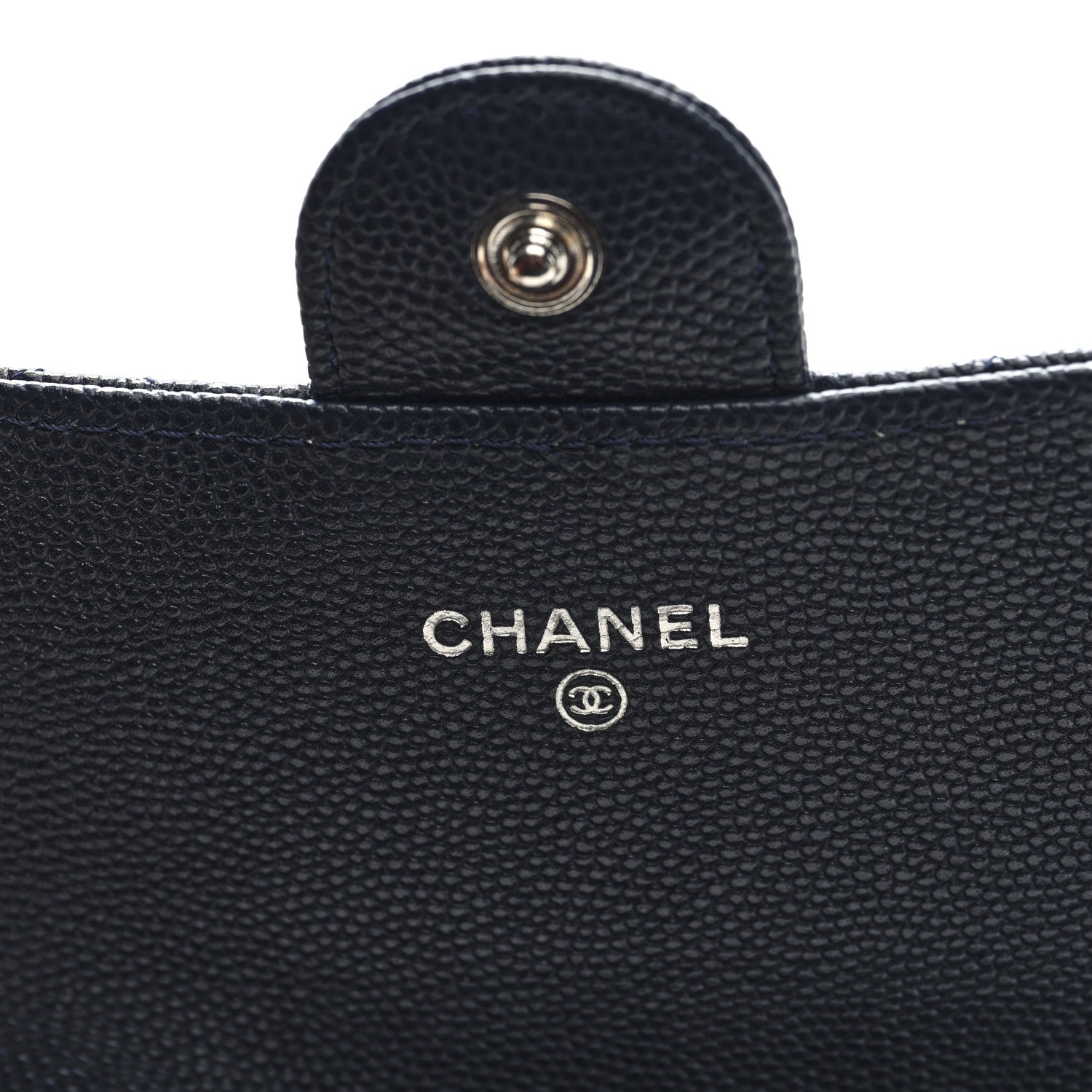 Chanel Caviar Quilted Large Gusset Flap Wallet Navy 6 of 7