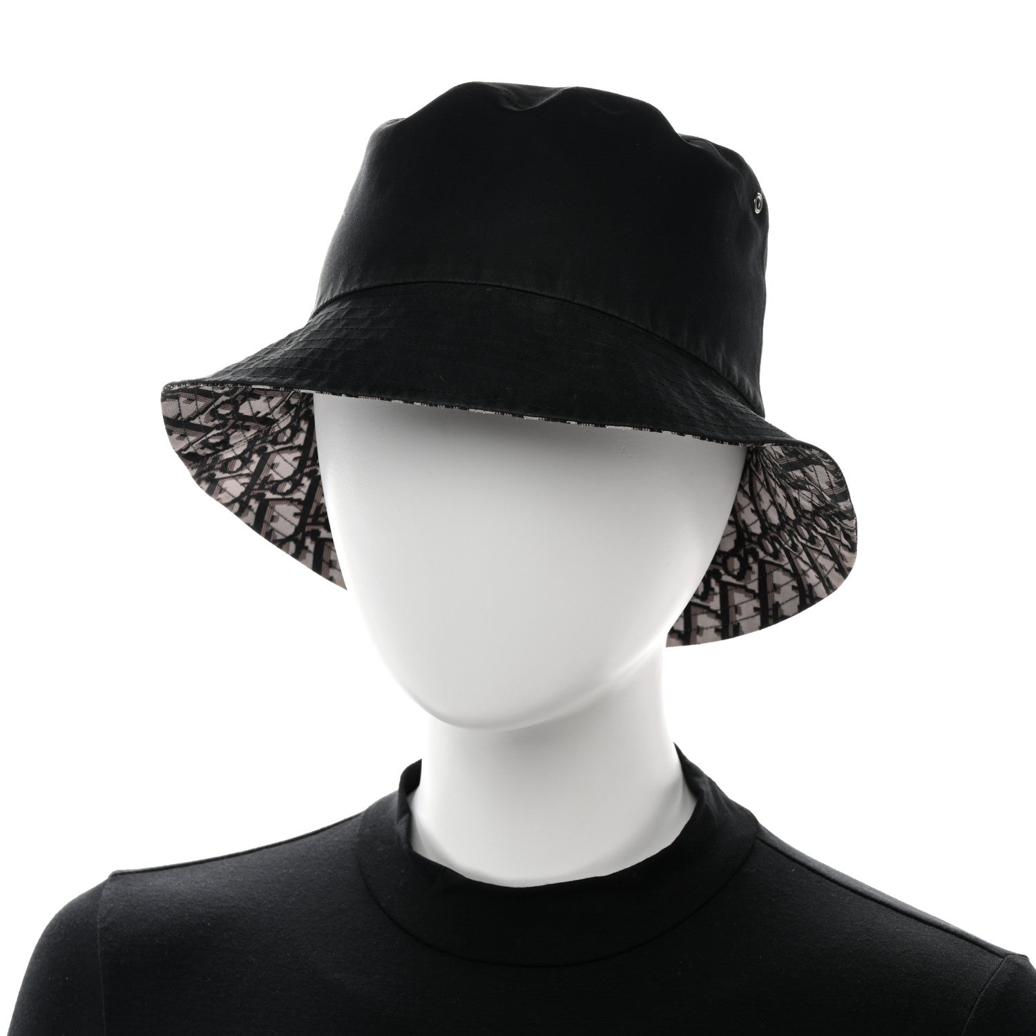 Christian Dior Oblique Reversible Teddy-D Brim Bucket Hat 57 Beige 3 of 12