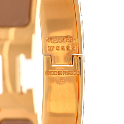 Hermes Enamel Narrow Clic Clac H Bracelet PM Chataigne 4 of 4