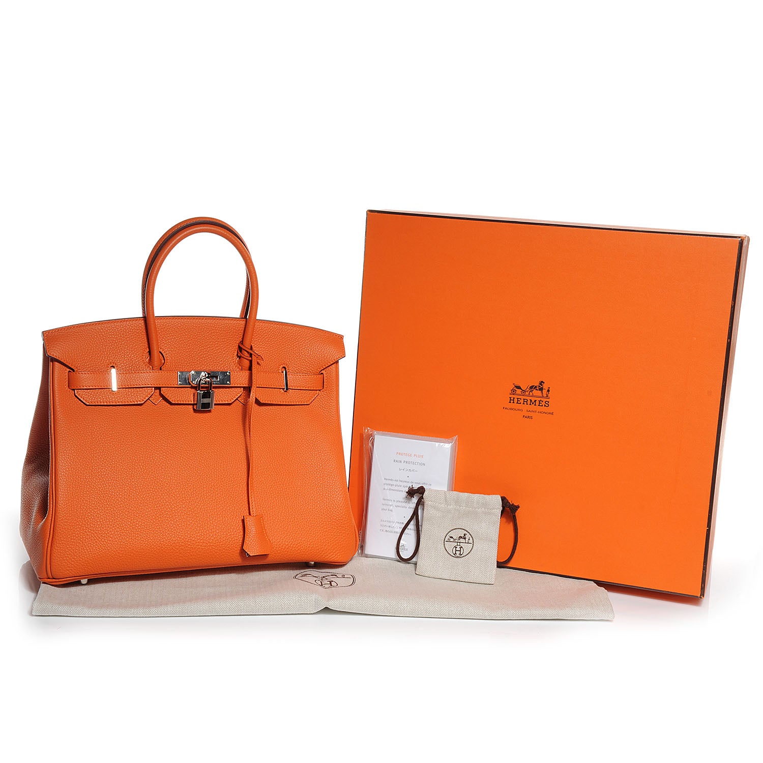 Hermes Togo Birkin 35 Orange 5 of 9