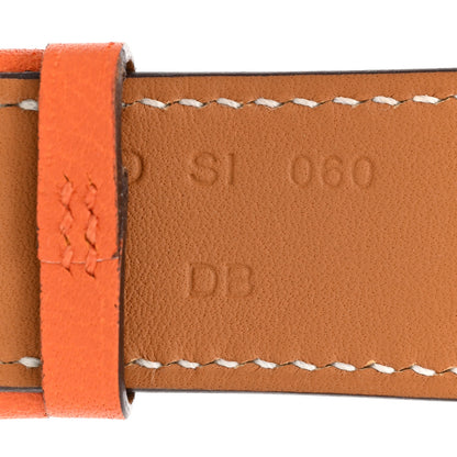 Hermes Swift 44mm Single Tour Apple Watch Strap Indigo Craie Orange 4 of 8