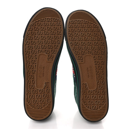 Gucci Econyl Nylon Web Monogram Off The Grid Mens 1977 Tennis Sneakers 9 Scrabble Green Black 5 of 7