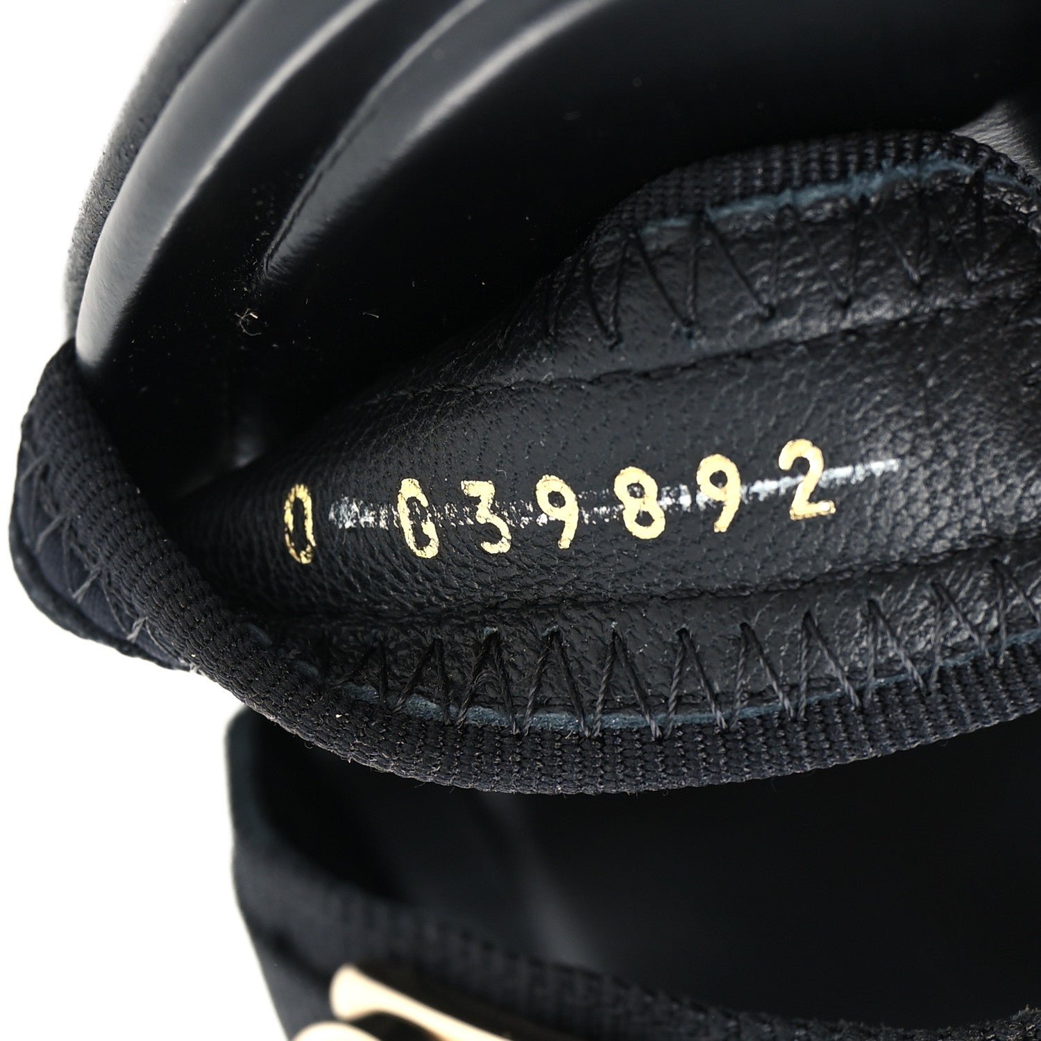 Chanel Fabric Metal CC Logo Sandals 37.5 Black 6 of 8