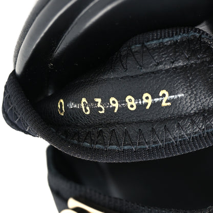 Chanel Fabric Metal CC Logo Sandals 37.5 Black 6 of 8