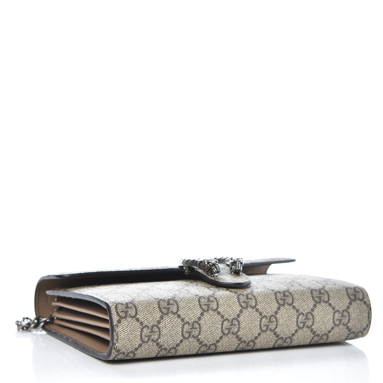 Gucci GG Supreme Monogram Mini Dionysus Chain Wallet Beige Taupe 4 of 8